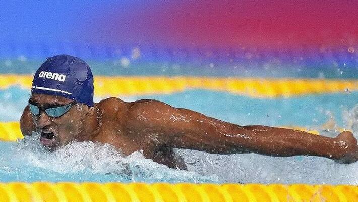 sajan prakash wins gold medal in 200 meter butterfly swimming national games 2022 mda sajan prakash wins gold medal in 200 meter butterfly swimming national games 2022 mda