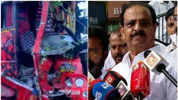 k sudhakaran reaction on vadakkencherry bus accident k sudhakaran reaction on vadakkencherry bus accident