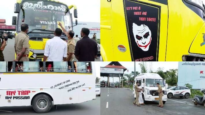 Motor Vehicle department Checking Tourist buses Motor Vehicle department Checking Tourist buses