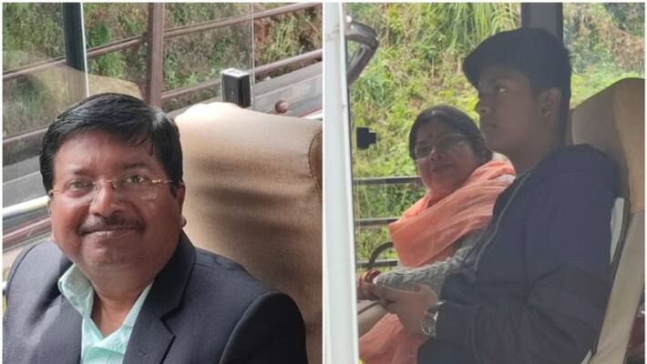 Minister and family enjoying the beauty of Rajamala along with common people Minister and family enjoying the beauty of Rajamala along with common people
