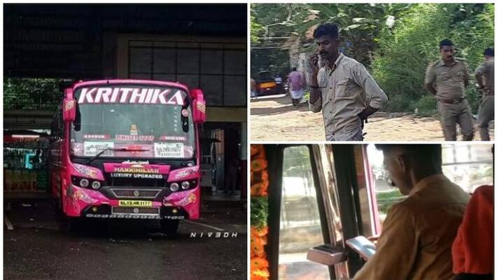 WhatsApp chat while driving bus take custody by rto in Kannur WhatsApp chat while driving bus take custody by rto in Kannur