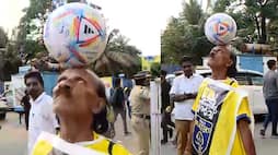 football ISL 2022-23: Kerala Blasters fan's balancing act with qatar World Cup 2022 official ball al rihla will stun you snt