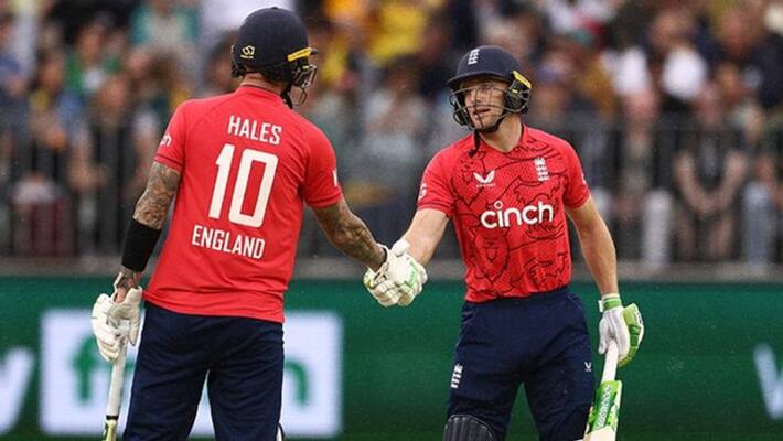 jos buttler and alex hales half centuries help england to set tough target to australia in first t20 jos buttler and alex hales half centuries help england to set tough target to australia in first t20