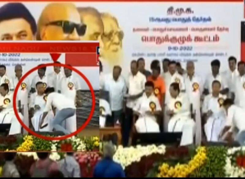 TR Balu disrespected DMK Cader by lifting his sandals... Stalin's advice was refused 