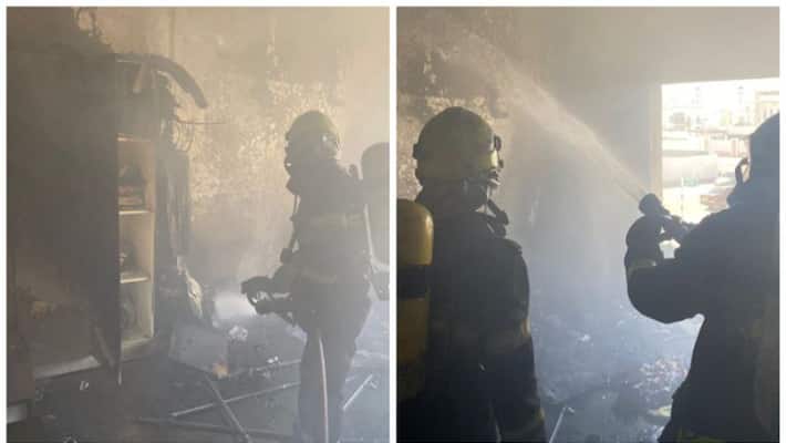 Massive fire in Thane area of Mumbai; police, four fire tenders on spot. Watch Massive fire in Thane area of Mumbai; police, four fire tenders on spot. Watch