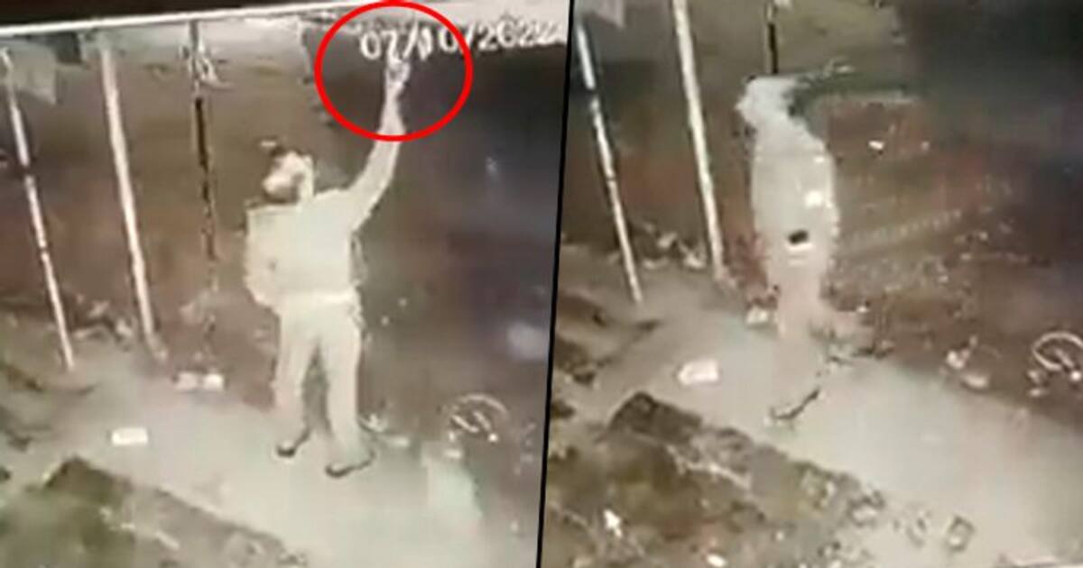 Uttar Pradesh Policeman Caught Stealing Light Bulb Watch Caught On Cam