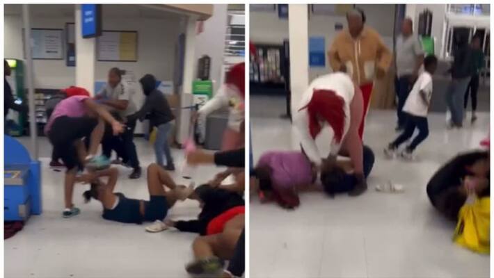 two women groups clashes in americas walmart store two women groups clashes in americas walmart store