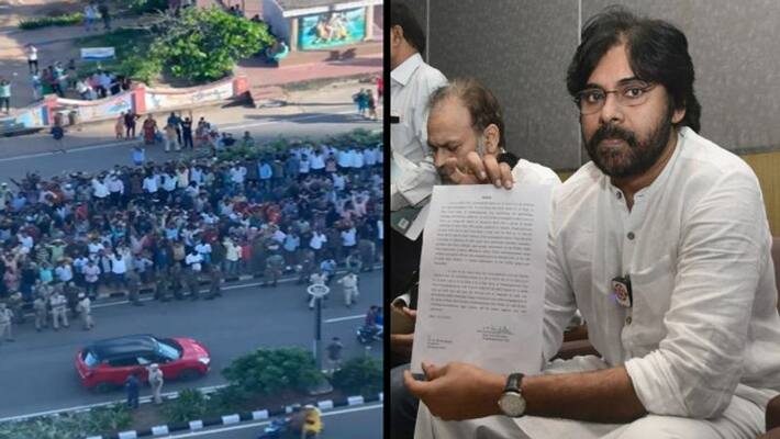 Pawan Kalyan says greet followers from his hotel room window in visakhapatnam Pawan Kalyan says greet followers from his hotel room window in visakhapatnam