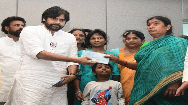 janasena chief pawan kalyan distributes financial aid to deceased party activists families janasena chief pawan kalyan distributes financial aid to deceased party activists families