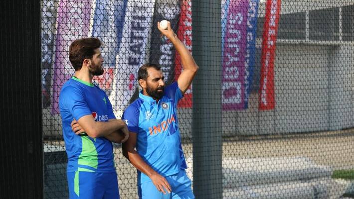 mohammed shami shaheen afridi conversation video goes viral t20 world cup mohammed shami shaheen afridi conversation video goes viral t20 world cup
