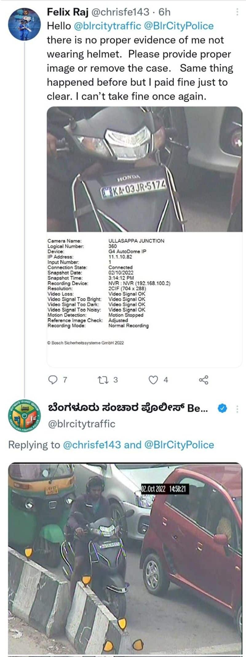 Viral Reply Of Bengaluru Traffic Police To A Scooter Rider