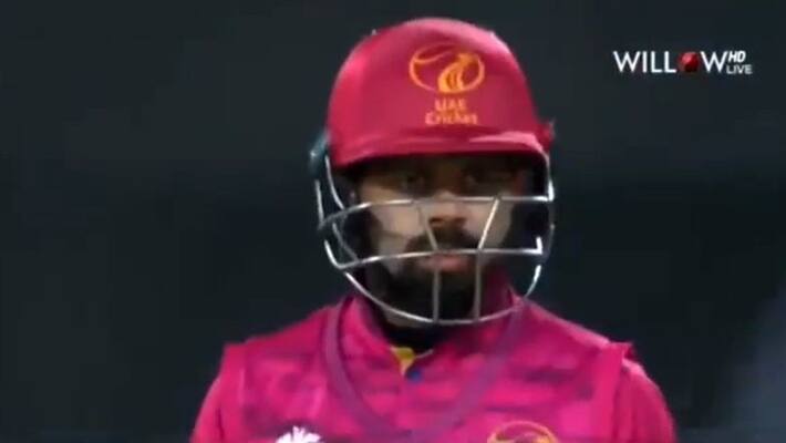 T20 World Cup: UAE players Basil and Rizwan talking Malayalam between the match against Namibia T20 World Cup: UAE players Basil and Rizwan talking Malayalam between the match against Namibia