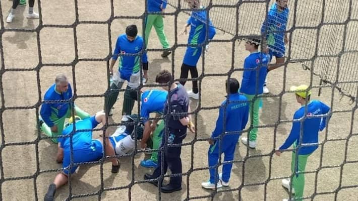 pakistan player shan masood taken to hospital after being hit on the head during training t20 world cup pakistan player shan masood taken to hospital after being hit on the head during training t20 world cup