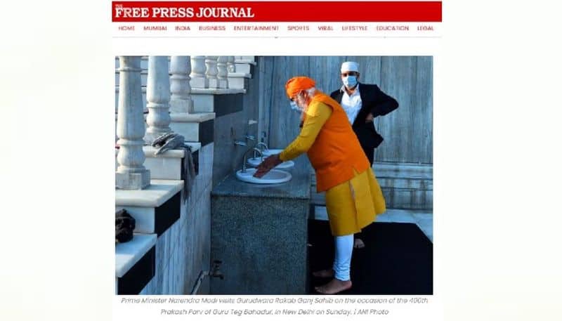 PM Narendra Modi washing his hands at entrance of Gurudwara not inside a toilet mnj 