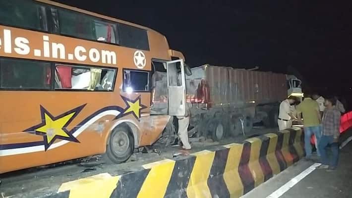 At least 15 killed, 40 injured as bus collides with truck in Madhya Pradesh's Rewa AJR At least 15 killed, 40 injured as bus collides with truck in Madhya Pradesh's Rewa AJR