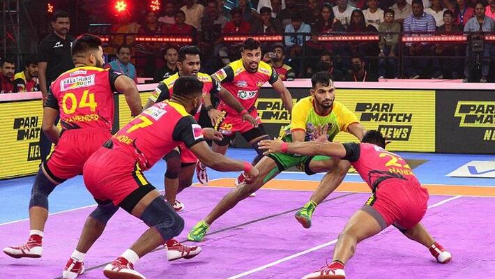 pro kabaddi league 2022 bengaluru bulls beat up yoddhas and qualifies to playoffs pro kabaddi league 2022 bengaluru bulls beat up yoddhas and qualifies to playoffs
