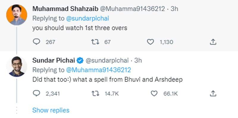T20 World Cup 2022 Google CEO Sundar Pichai epic reply to fan troll on Indian win over Pakistan in Melbourne  