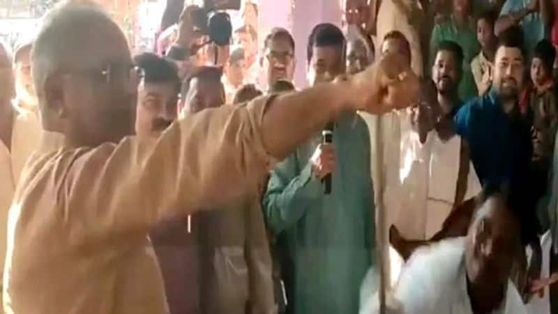 Chhattisgarh CM Bhupesh Baghel gets whipped as part of ritual on Gauri Gaur Puja