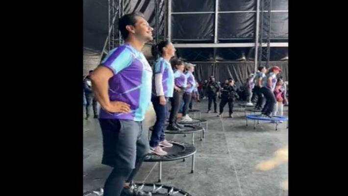 Mexico City broke Guinness World Record for holding largest fitness trampoline class apa Mexico City broke Guinness World Record for holding largest fitness trampoline class apa