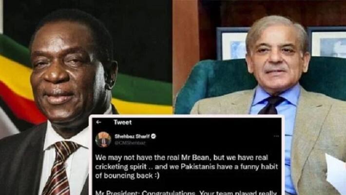 President of Zimbabwe took a dig at Mr Bean then Pakistani PM Shahbaz Sharif gave this answer san President of Zimbabwe took a dig at Mr Bean then Pakistani PM Shahbaz Sharif gave this answer san