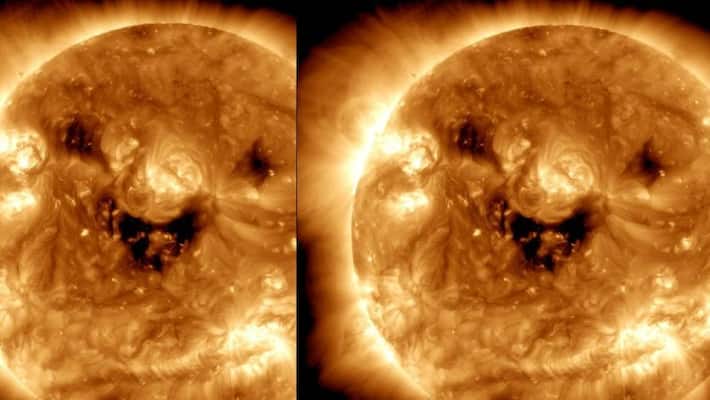 Nasa release Smiling sun photos goes viral in social Media akb Nasa release Smiling sun photos goes viral in social Media akb