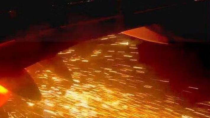 Bengaluru bound IndiGo plane's engine catches fire at Delhi airport; DGCA to furnish report AJR Bengaluru bound IndiGo plane's engine catches fire at Delhi airport; DGCA to furnish report AJR