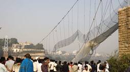 On Tape: The moment Morbi suspension bridge collapsed