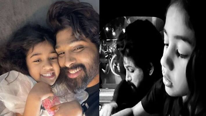 Allu Ajun night ride with daughter Allu Arha, do you know What they did? Allu Ajun night ride with daughter Allu Arha, do you know What they did?