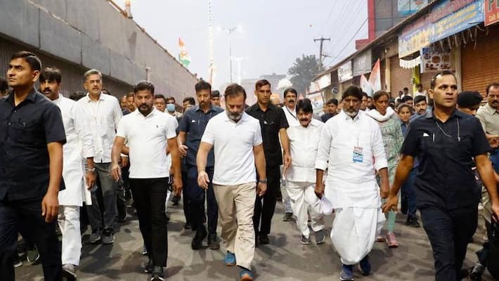Bharat Jodo Yatra takes a break Today in Telangana Bharat Jodo Yatra takes a break Today in Telangana