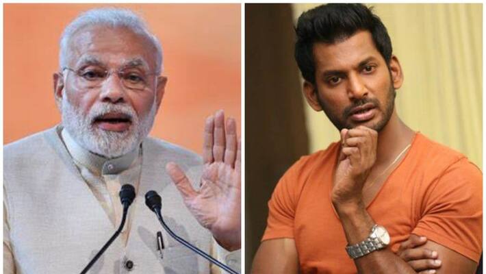 Prime minister modi replay for Actor vishal tweet Prime minister modi replay for Actor vishal tweet