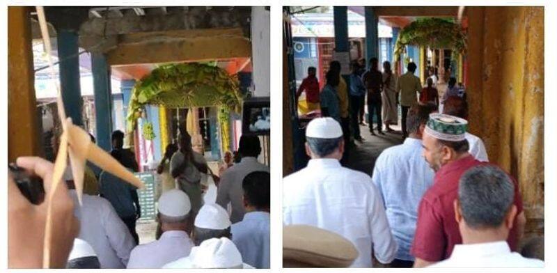 The Jamaat organization personally visited the temple in the area where the Coimbatore car blast took place