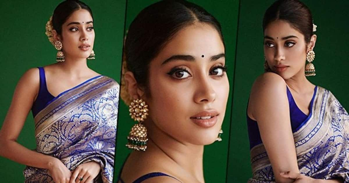 Janhvi Kapoor Looks Ethereal In White Sequin Saree With Backless Bralette  Blouse