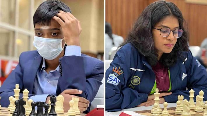 Asian chess championship Indias Praggnanandhaa Nandhidhaa win titles mda Asian chess championship Indias Praggnanandhaa Nandhidhaa win titles mda