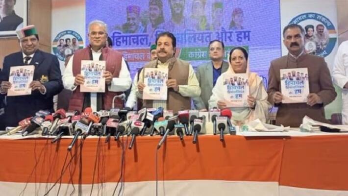 1 lakh government jobs and free electricity see what else in Congress manifesto in himachal pradesh election uja 1 lakh government jobs and free electricity see what else in Congress manifesto in himachal pradesh election uja