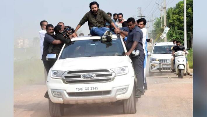 case files on janasena chief pawan kalyan car top journey during ippatam village case files on janasena chief pawan kalyan car top journey during ippatam village