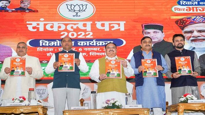 Himachal Pradesh Election 2022: BJP releases party manifesto; see key announcements here AJR Himachal Pradesh Election 2022: BJP releases party manifesto; see key announcements here AJR