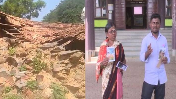 Lost Home Due to rain Haveri family writes to President seeks euthanasia mnj Lost Home Due to rain Haveri family writes to President seeks euthanasia mnj