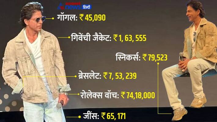 shahrukh khan celebrate his 57 birthday with fans actor wore clothes worth 97 lakhs rupee as per reports KPJ shahrukh khan celebrate his 57 birthday with fans actor wore clothes worth 97 lakhs rupee as per reports KPJ