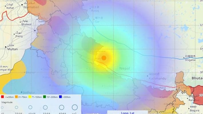 Six dead After Magnitude 6 6 earthquake strikes Nepal Six dead After Magnitude 6 6 earthquake strikes Nepal