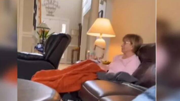 Viral video shows an elderly woman watching Marvel movies Viral video shows an elderly woman watching Marvel movies