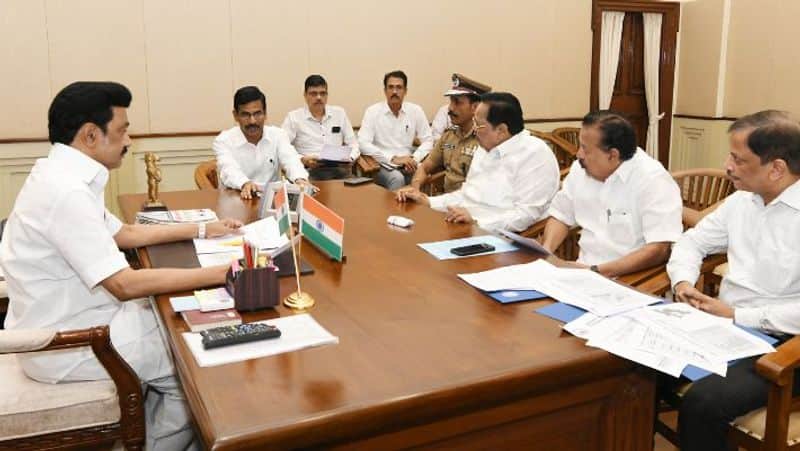 CM MK Stalin meeting with govt officials North East Monsoon