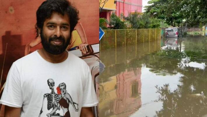 Rain water stagnant infront of music director santhosh Narayanan house Rain water stagnant infront of music director santhosh Narayanan house