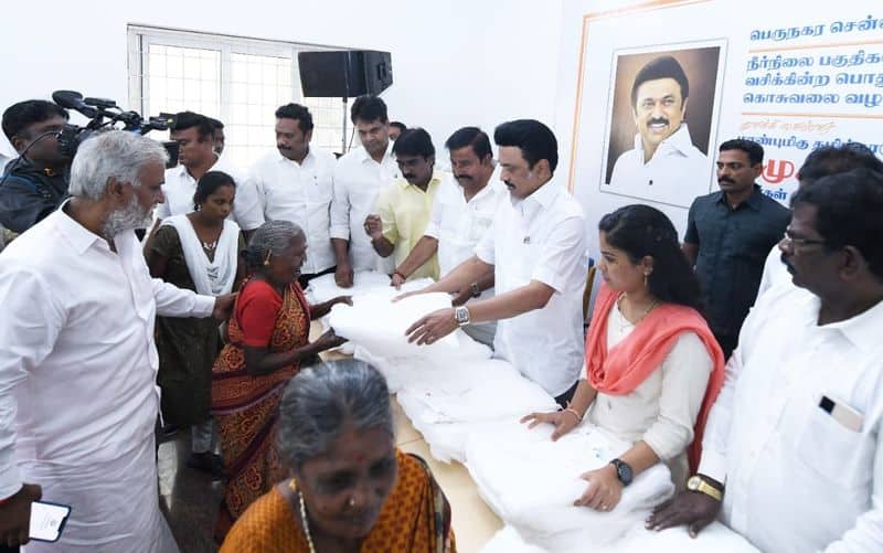Chief Minister M K Stalin visited the rain affected areas