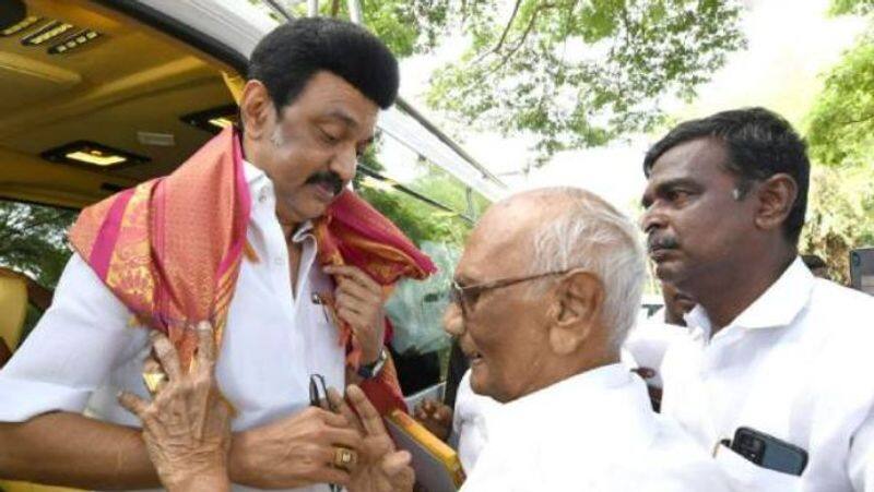 Chief Minister MK Stalin has congratulated his maternal uncle Dakshinamurthy on his 100th birthday