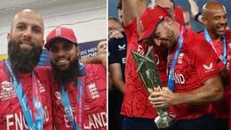Watch Video jod buttler shows nice gesture to Moeen Ali and Adil Rashid during champagne celebrations
