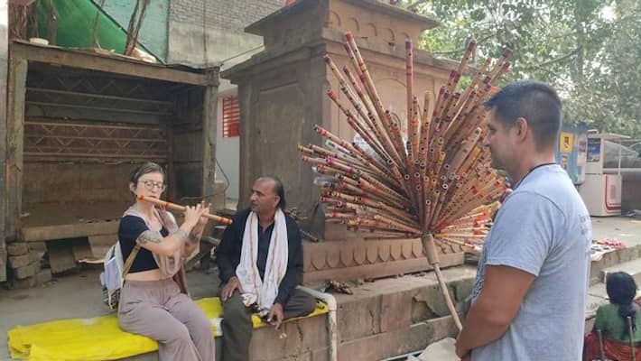 Giving example to Ganga Jamuni Tehzeeb Mustaq Bhai promoting cultural heritage in varanasi Giving example to Ganga Jamuni Tehzeeb Mustaq Bhai promoting cultural heritage in varanasi