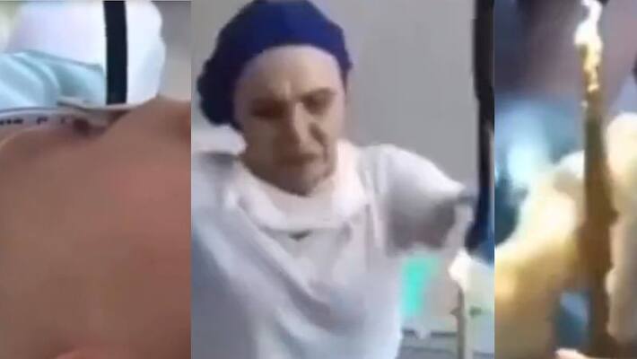 Doctors Removes 4 feet snake from woman's stomach through mouth old video goes viral akb Doctors Removes 4 feet snake from woman's stomach through mouth old video goes viral akb