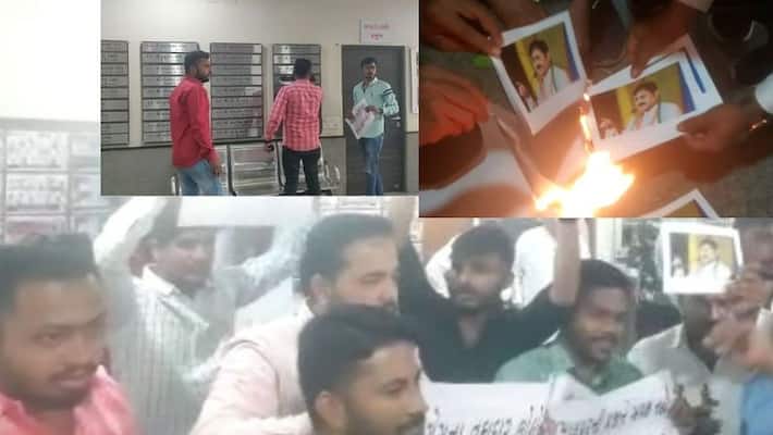 Gujarat Assembly Election, Upset Congress workers demolish their own party office in Ahmedabad akb Gujarat Assembly Election, Upset Congress workers demolish their own party office in Ahmedabad akb