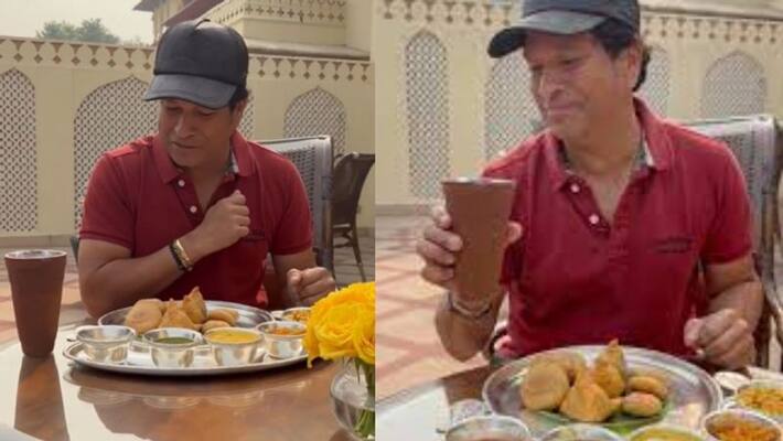 Sachin Tendulkar Relishes Jaipuri Breakfast In Style Sachin Tendulkar Relishes Jaipuri Breakfast In Style