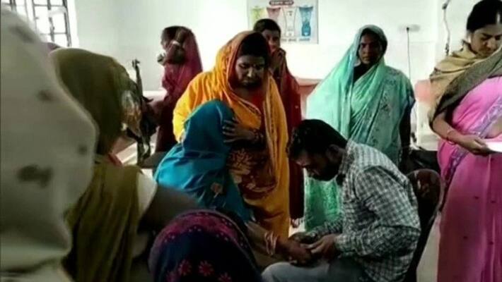 Female sterilization surgery done without injecting anesthesia in Bihar uja Female sterilization surgery done without injecting anesthesia in Bihar uja